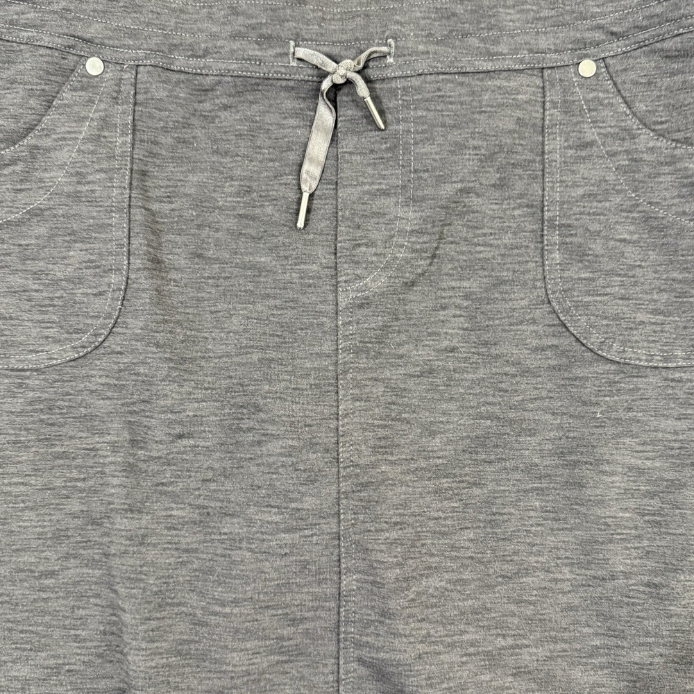 KUHL Mova Short Heather Gray Womens L Knit Stretch Pickleball  Logo Sporty Comfy - Picture 2 of 14